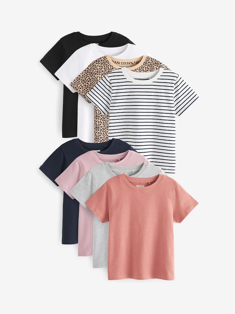 Multi T-Shirts 8 Pack (3-16yrs) - Image 1 of 9