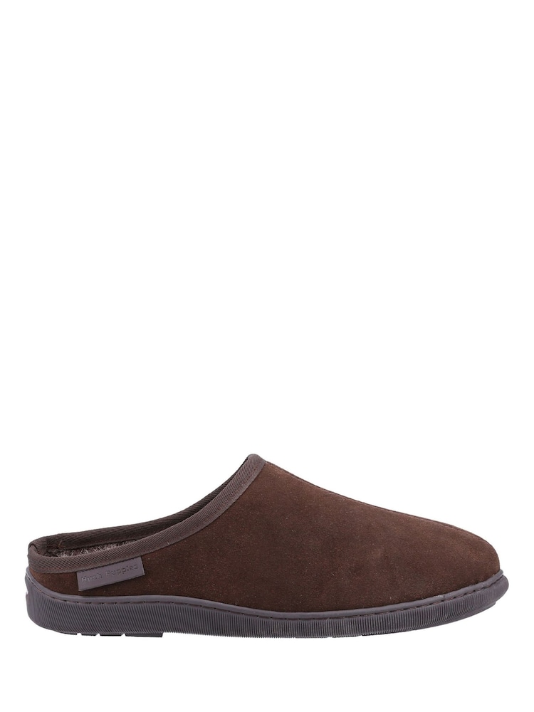 Hush Puppies Brown Ashton Slippers - Image 1 of 4 Hush Puppies Brown Ashton Slippers - Image 1 of 4