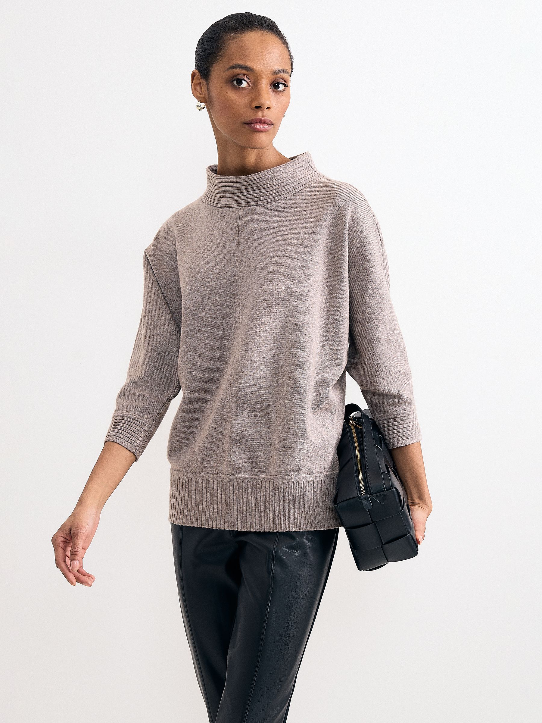Phase Eight Women's Natural Salima Funnel Knit Jumper