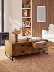 Natural Arizona Pine Storage Coffee Table - Image 3 of 8