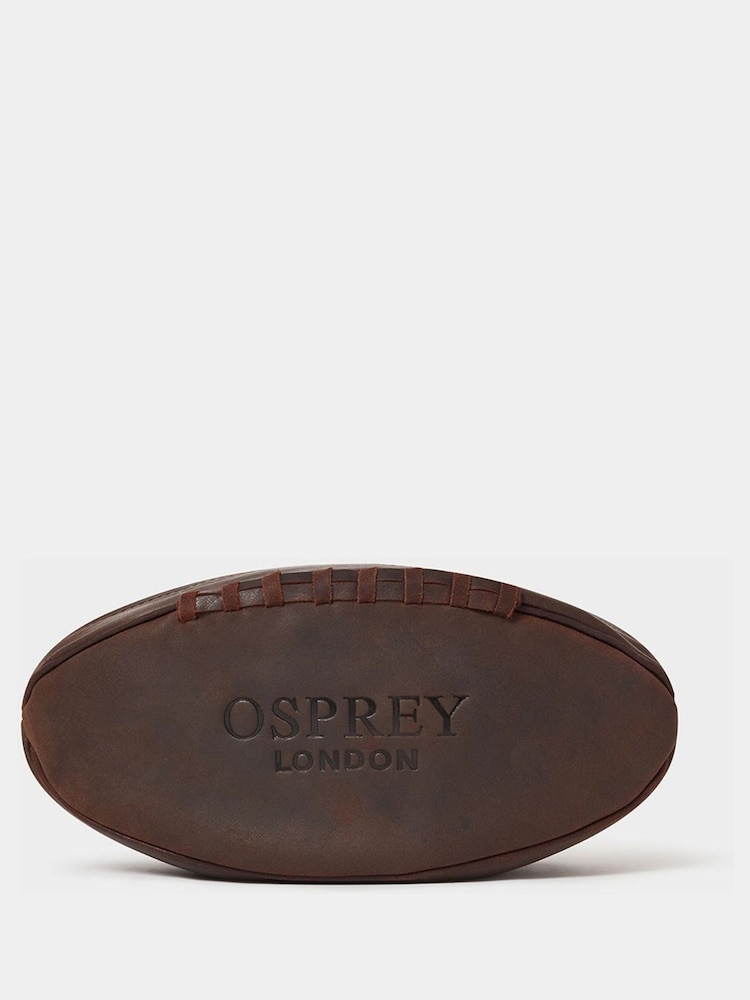 Osprey London Brown The Jenson Rugger Leather Washbag - Image 1 of 5 Osprey London Brown The Jenson Rugger Leather Washbag - Image 1 of 5