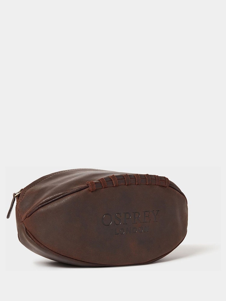 Osprey London Brown The Jenson Rugger Leather Washbag - Image 2 of 5 Osprey London Brown The Jenson Rugger Leather Washbag - Image 2 of 5