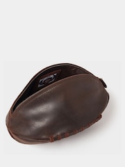Osprey London Brown The Jenson Rugger Leather Washbag - Image 4 of 5