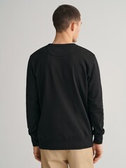 GANT Black Regular Fit Shield Logo Sweatshirt - Image 2 of 5