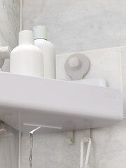 Joseph Joseph Set of 2 White EasyStore Corner Shower Caddy - Image 2 of 4
