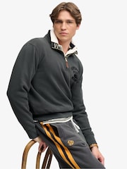 Superdry Grey Tonal Half Zip Sweatshirt - Image 5 of 6