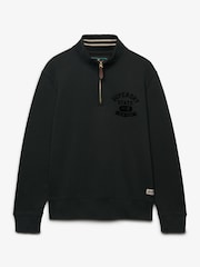 Superdry Grey Tonal Half Zip Sweatshirt - Image 6 of 6
