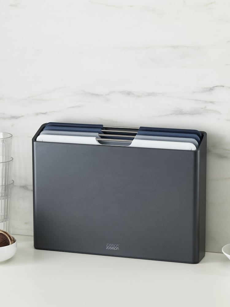 Joseph Joseph Grey Folio 4 Piece Graphite Large Chopping Board Set - Image 1 of 4