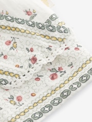 Laura Ashley White Aylesmore Sprint Print Crinkle 100% Cotton Robe - Image 7 of 8