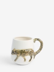 Clarke & Clarke White/Natural 3D Cheetah Mug - Image 2 of 2
