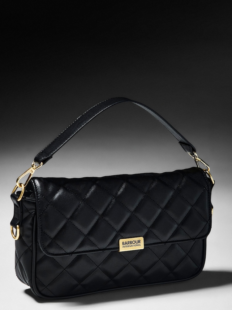 Zwart - Barbour® International Soho Quilted Cross-Body Bag - Image 9 of 15