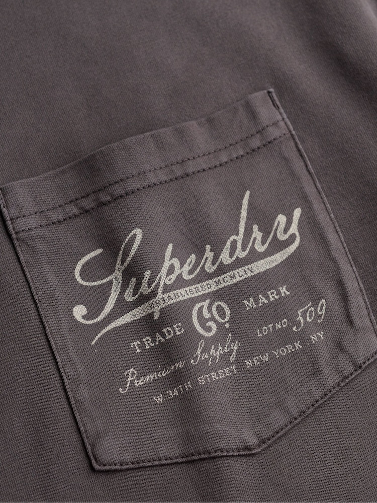 Superdry Grey Trade Loose T-Shirt - Image 7 of 7 Superdry Grey Trade Loose T-Shirt - Image 7 of 7