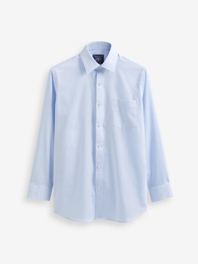 Savile Row Company Classic Fit Twill 100% Cotton Single Cuff Formal Shirt - Image 2 of 6