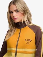 Superdry Yellow Cult Zip Through Track Top - Image 4 of 7