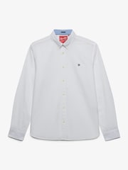 Superdry White Preppy Oxford Long Sleeve Shirt - Image 6 of 7