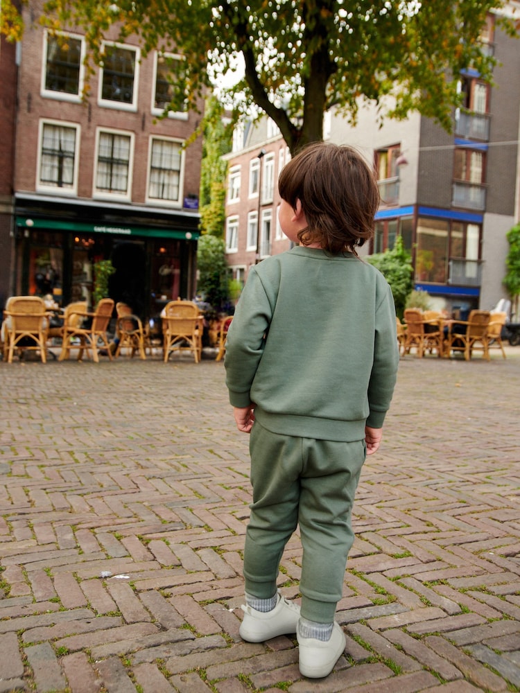 Green Sage Jersey Sweatshirt And Joggers Set (3mths-7yrs) - Image 2 of 8
