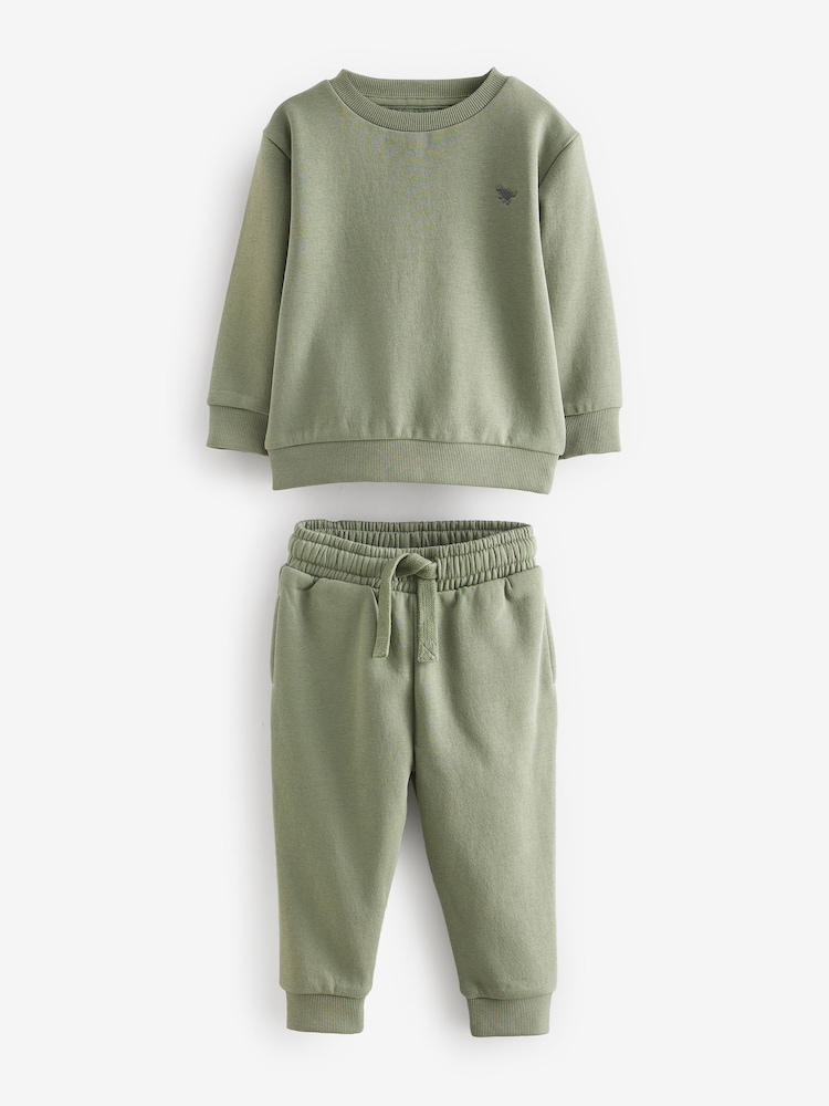 Green Sage Jersey Sweatshirt And Joggers Set (3mths-7yrs) - Image 6 of 8