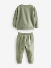 Green Sage Jersey Sweatshirt And Joggers Set (3mths-7yrs) - Image 7 of 8