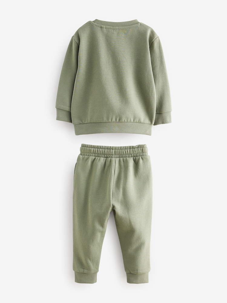 Green Sage Jersey Sweatshirt And Joggers Set (3mths-7yrs) - Image 7 of 8