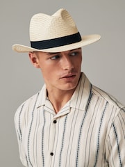 White Straw Panama Hat - Image 2 of 4