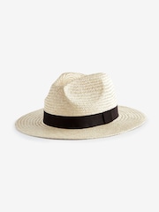 White Straw Panama Hat - Image 3 of 4