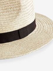 White Straw Panama Hat - Image 4 of 4
