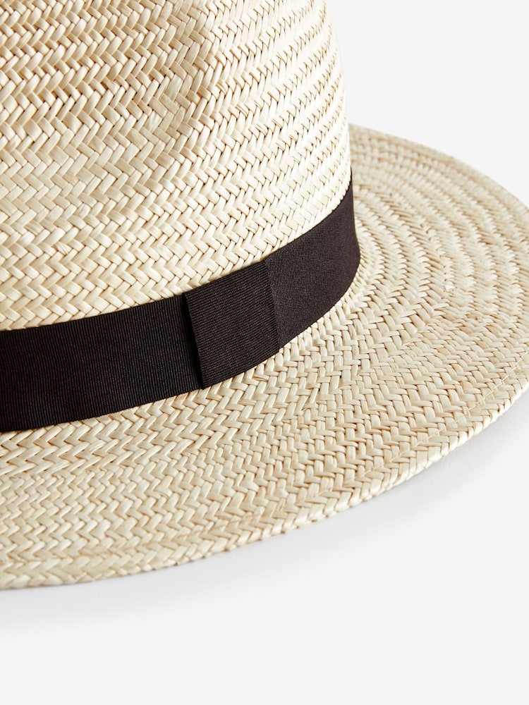 White Straw Panama Hat - Image 4 of 4