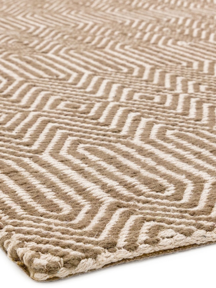 Asiatic Rugs Taupe Brown Sloan Geo Rug - Image 7 of 7