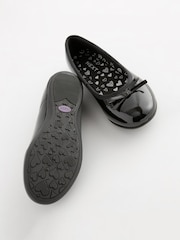 Black Patent Wide Fit (G) School Leather Ballet Shoes - Image 6 of 8