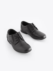 Black Standard Fit (F) School Leather Formal Lace-Up Shoes - Image 1 of 5