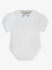 JoJo Maman Bébé Navy 2-Piece Whale Embroidered Dungarees & Body Set - Image 3 of 4