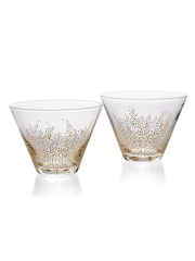 Sara Miller Clear Chelsea Set of 2 Glass Bowls - Image 2 of 5