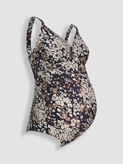 JoJo Maman Bébé Black Animal Print Maternity Swimsuit - Image 2 of 3