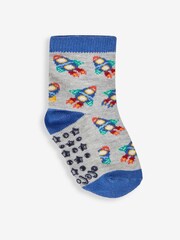JoJo Maman Bébé Navy 3-Pack Rocket Socks - Image 2 of 4