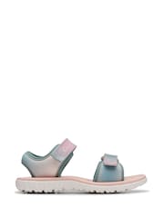 Clarks Pink Standard Fit (F) Pastel Surfingtide Kids Sandals - Image 1 of 7