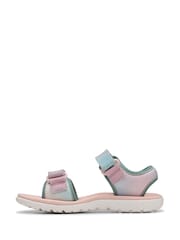 Clarks Pink Standard Fit (F) Pastel Surfingtide Kids Sandals - Image 2 of 7