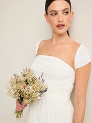 Creme - Bridesmaid Multifunktions-Maxikleid aus Netzstoff - Bild 7 von 9