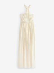 Creme - Bridesmaid Multifunktions-Maxikleid aus Netzstoff - Bild 8 von 9