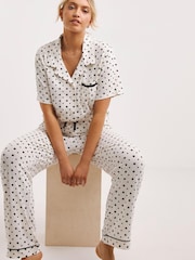 Simply Be Cream/Black Stars Pyjamas - Image 3 of 4