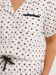 Simply Be Cream/Black Stars Pyjamas - Image 4 of 4