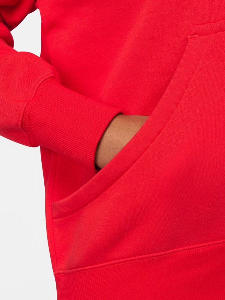 Nike Red Phoenix Fleece Mini Swoosh Oversized Full Zip Hoodie - Image 7 of 7