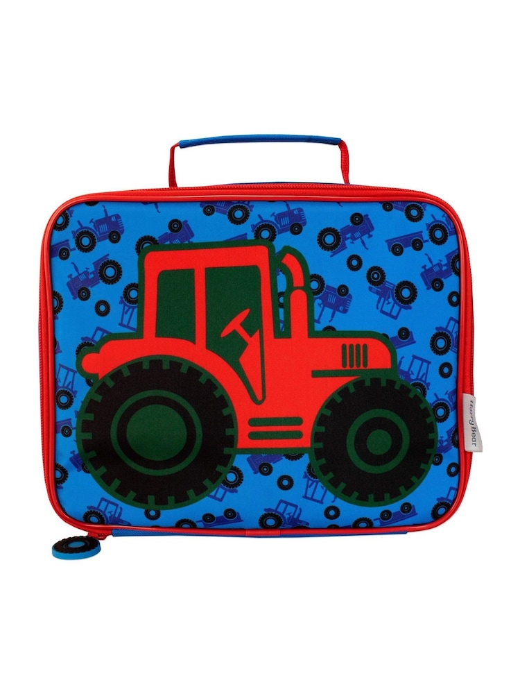 Harry Bear Blue Tractor Boys Lunch Bag - Image 1 of 1 Harry Bear Blue Tractor Boys Lunch Bag - Image 1 of 1
