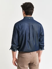 GANT Dark Indigo Chambray Cotton Shirt - Image 2 of 4