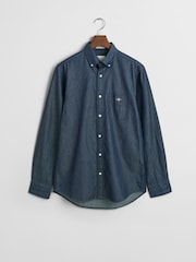 GANT Dark Indigo Chambray Cotton Shirt - Image 4 of 4