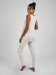 JoJo Maman Bébé Grey Maternity & Nursing Pyjama Set - Image 2 of 5
