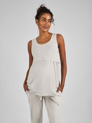 JoJo Maman Bébé Grey Maternity & Nursing Pyjama Set - Image 3 of 5