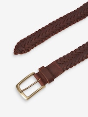 Dark Brown Weave Leather Belt - Image 3 of 4