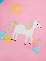 JoJo Maman Bébé Blue Unicorn UPF 50 2-Piece Sun Protection Suit - Image 8 of 9