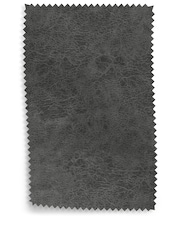 Set of 2 Monza Faux Leather Dark Grey Hewitt Upholstered Black Leg Dining Chairs - Image 9 of 9
