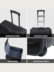 Flight Knight 56x45x25cm EasyJet Overhead Soft Case Cabin Carry On Suitcase Hand Mono Canvas Luggage - Image 5 of 7